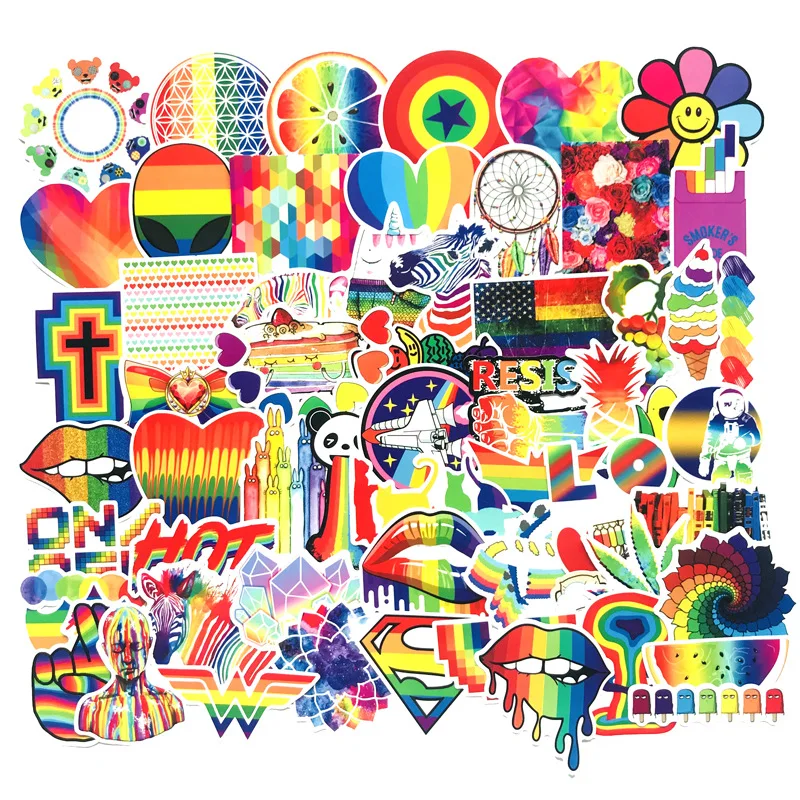 60pcs rainbow doodle stickers universe space stickers children animal stickers refrigerator Motorcycle bicycle sticker 60pcs rainbow doodle stickers universe space stickers children animal stickers refrigerator Motorcycle bicycle sticker