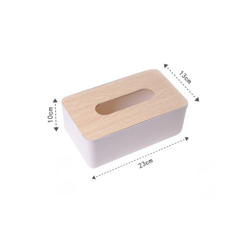 

HUNYOO Solid Wood Napkin Square Shape Holder Wooden Plastic Tissue Box Home Case Kitchen Paper Holdler Accessories Storage Box