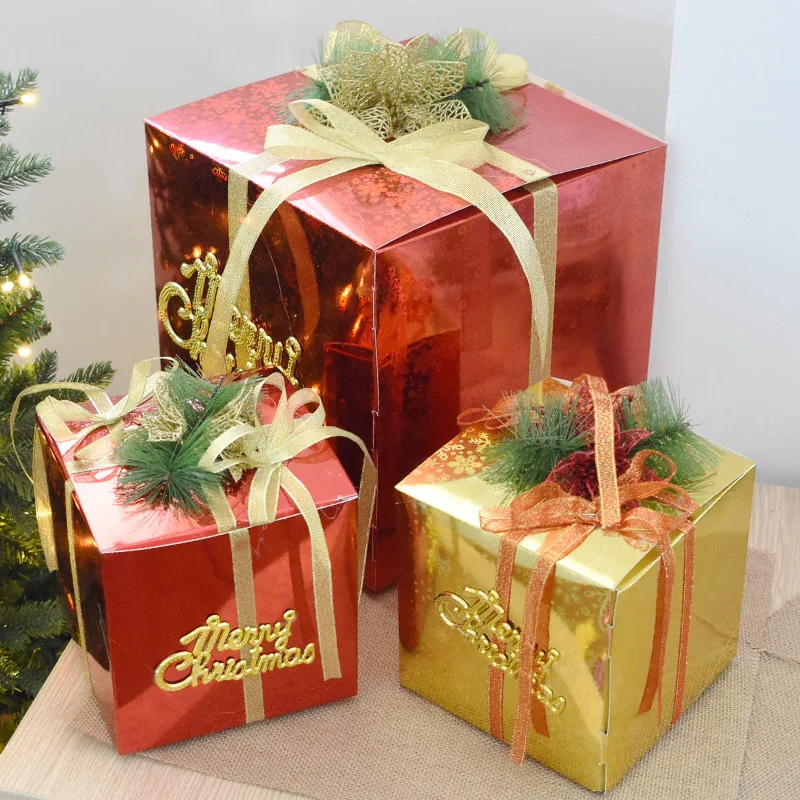 Christmas decorations Christmas gift boxs square apple gift boxs paper