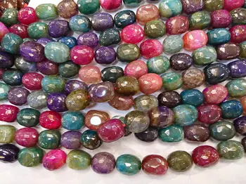 

AA+ 13-18mm Agate Stone Quartz Crystal Rainbow carnerial beads Crystal Nuggets Slab faceted full strand 16"