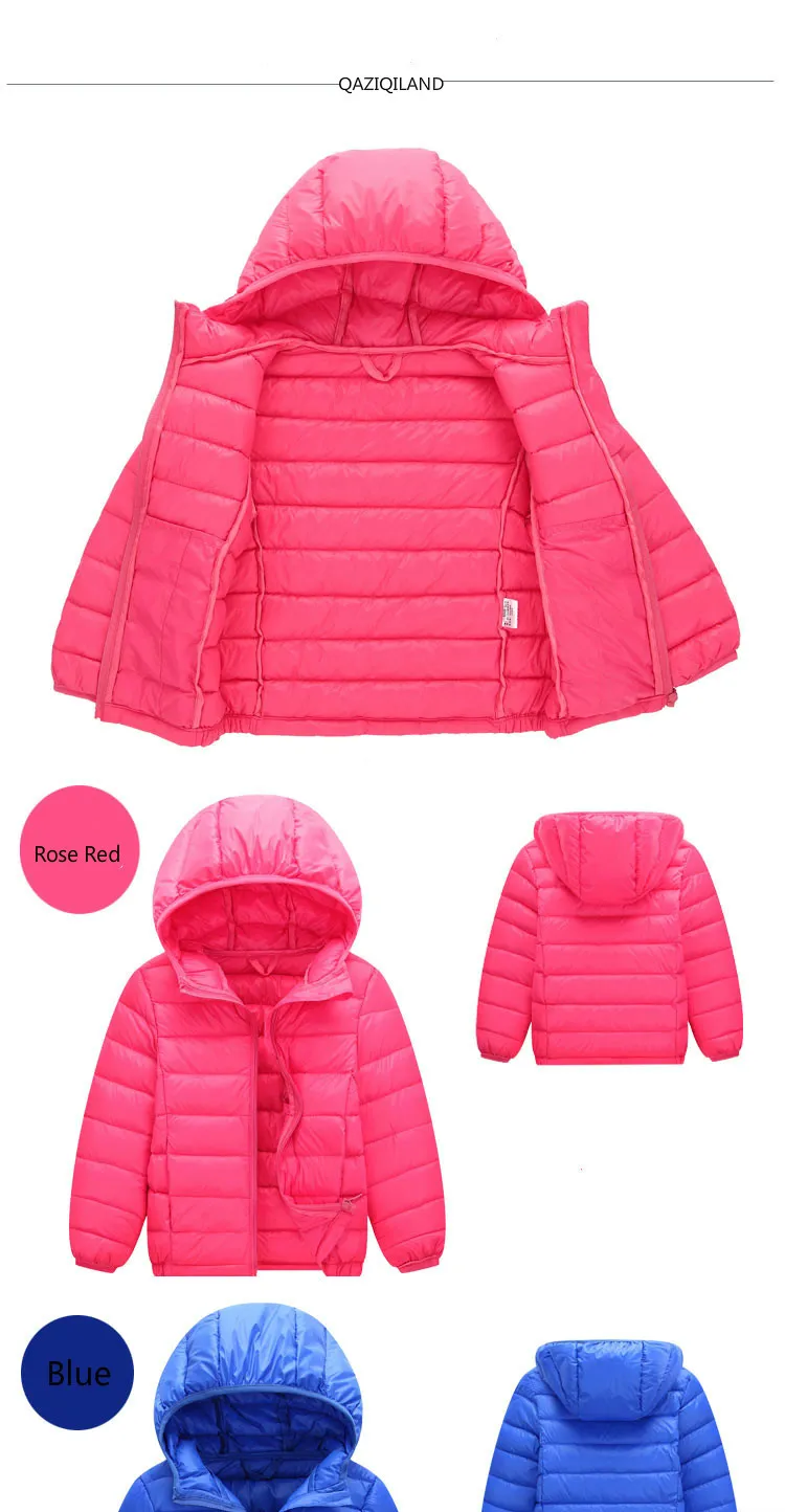 Зимняя куртка для мальчиков свет малыша пуховое пальто с капюшоном теплая куртка для девочек весна пиджаки От 5 до 9 лет Для детей от 10 до 11 лет