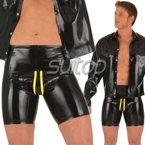

rubber latex breeches with pocket in front and a bit hole in back side