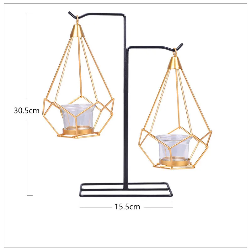 Нордический стиль черные подсвечники железные 3D геометрический подсвечник Настольный Декор креативный домашний Свадебный декор украшения для свечи держатель