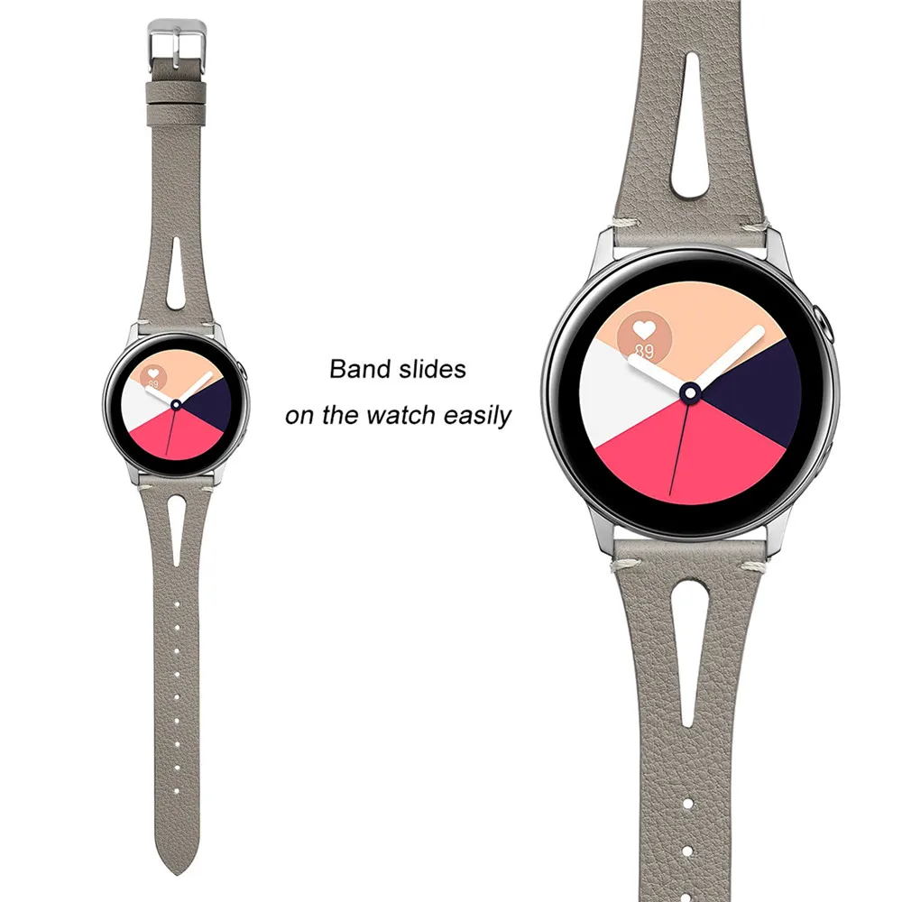 Ремешок для часов из натуральной кожи Samsung Galaxy Watch Active Smartwach сменный ремешок