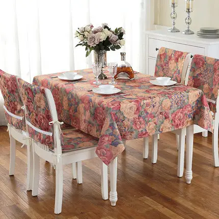 

American country table cloth pastoral coffee table cloth rectangular table flag chair cover cushion set