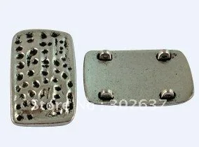 

20PCS Tibetan silver hammered rectangle 4-holes Links A16388