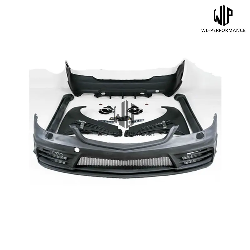 W221 S350 FRP Неокрашенный Комплект кузова автомобиля передний задний бампер боковые