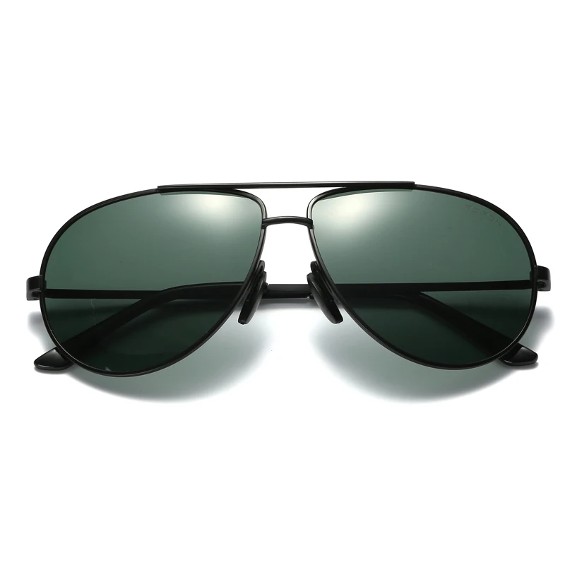 AORON, брендовые, дизайнерские, поляризационные, солнцезащитные очки для вождения, мужские, пилот, UV400, очки, аксессуары, солнцезащитные очки для мужчин, A212 - Цвет линз: black frame green