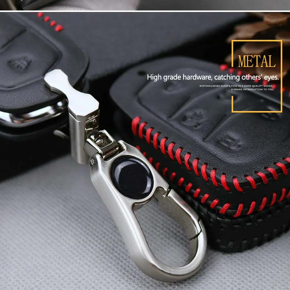 Metal Keychain Car Key Case For Cadillac (7)