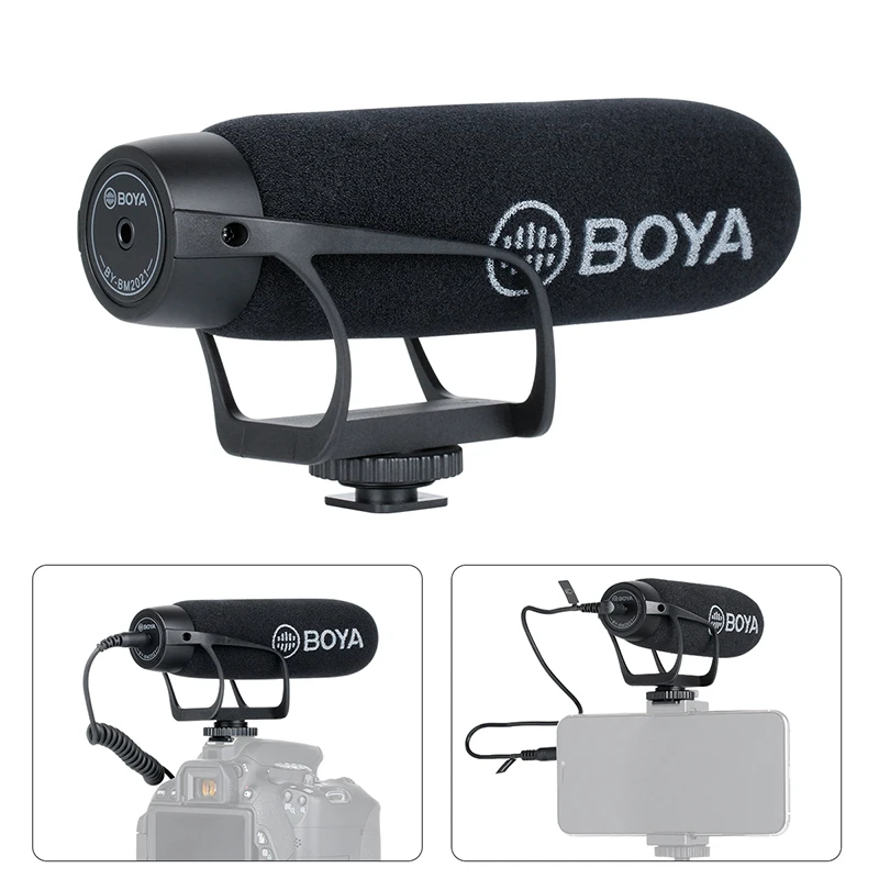 BOYA BY-BM2021 кардиоидный микрофон на камеру для DSLR Nikon Canon видеокамера телефон микрофон с 3,5 мм TRS TRRS кабель адаптер