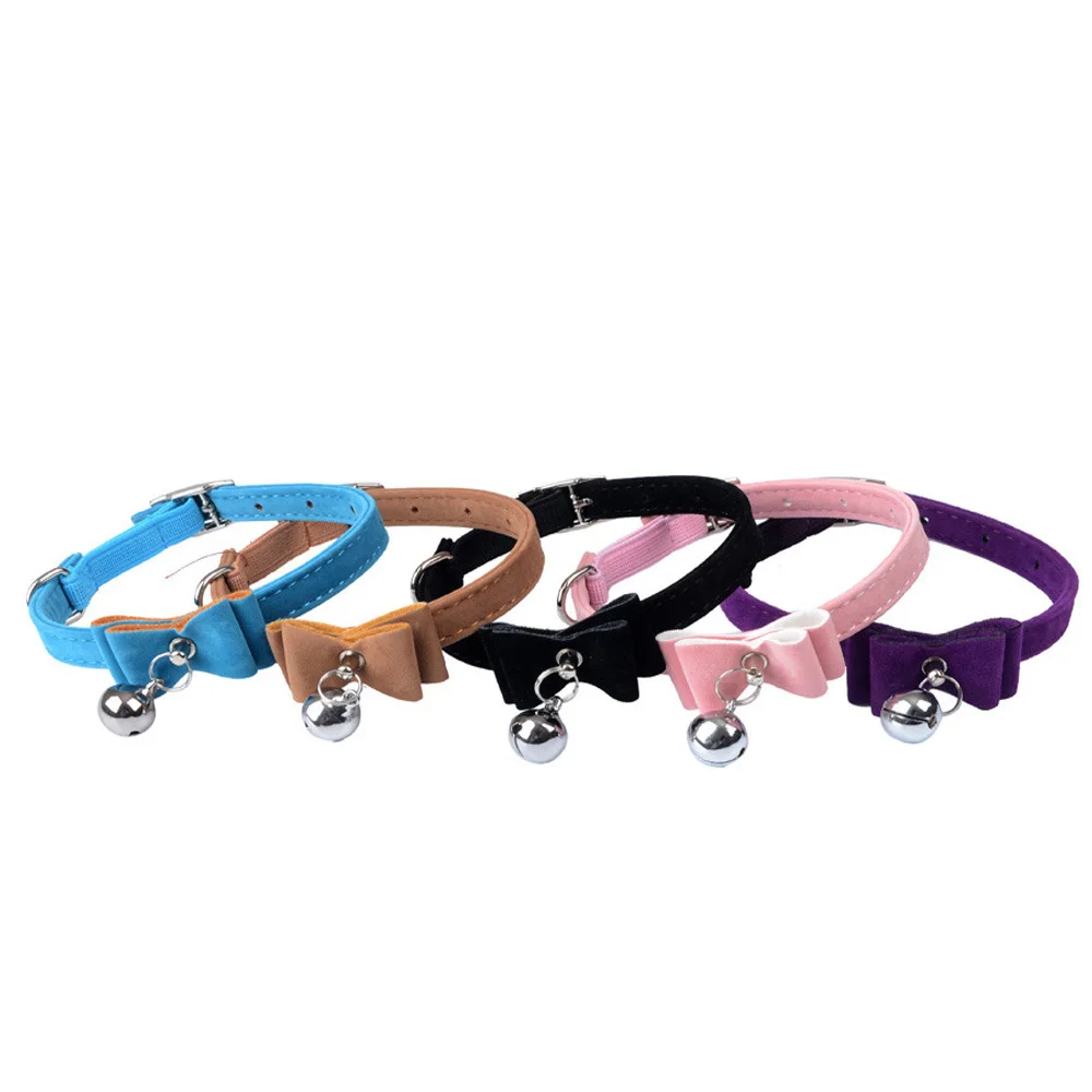 

Bell Bow Dot Butterfly Knot Collars For Small Dogs Kitten Collar For Cats Buckle Cats Products For Pets Adjustable Puppy Harness