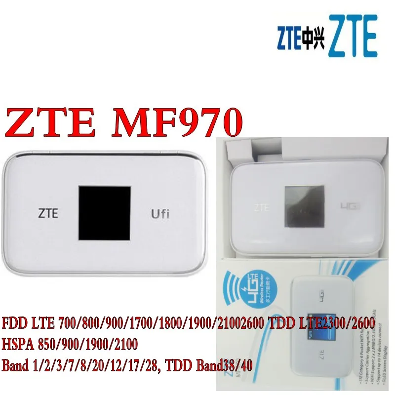 Разблокированный zte UFi MF970 LTE Карманный 300 Мбит/с 4g ключ мобильный точка доступа 4g Cat6 мобильный wi-fi-роутер pk mf910 mf95 mf971 mf910