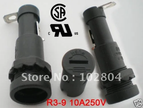 

Fuse Holder for 6x30mm Fuse 100 Pcs per Lot R3-9 10A 250V