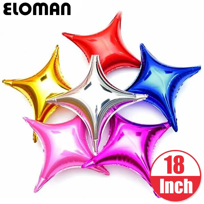 ELOMAN 10 шт./Лот 18 дюймов золотистый серебристый Фотофон детский день рождения