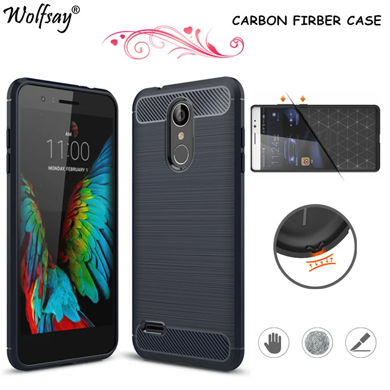 Чехол Wolfsay для телефона LG K9 противоударный мягкий резиновый силиконовый чехол / K8