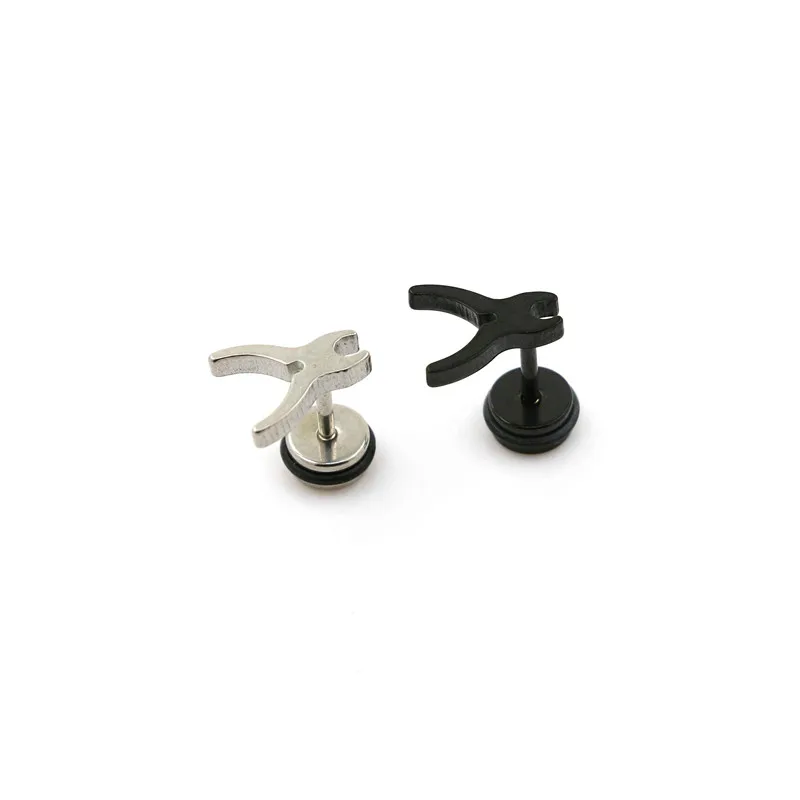 

free shipping illusion cheaters vise Pliers earring 20pcs 1.2*6*6/(8*10)mm Stainless Steel laser cut ear piercing fake plugs