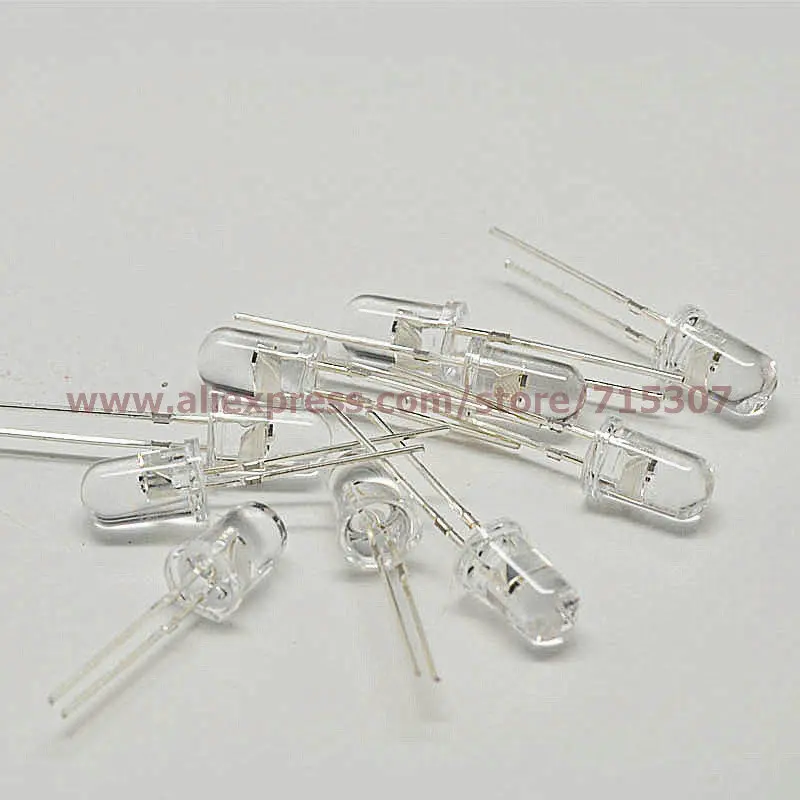 2 LED TONDO D=5 mm ROSSO LAMPEGGIANTE N