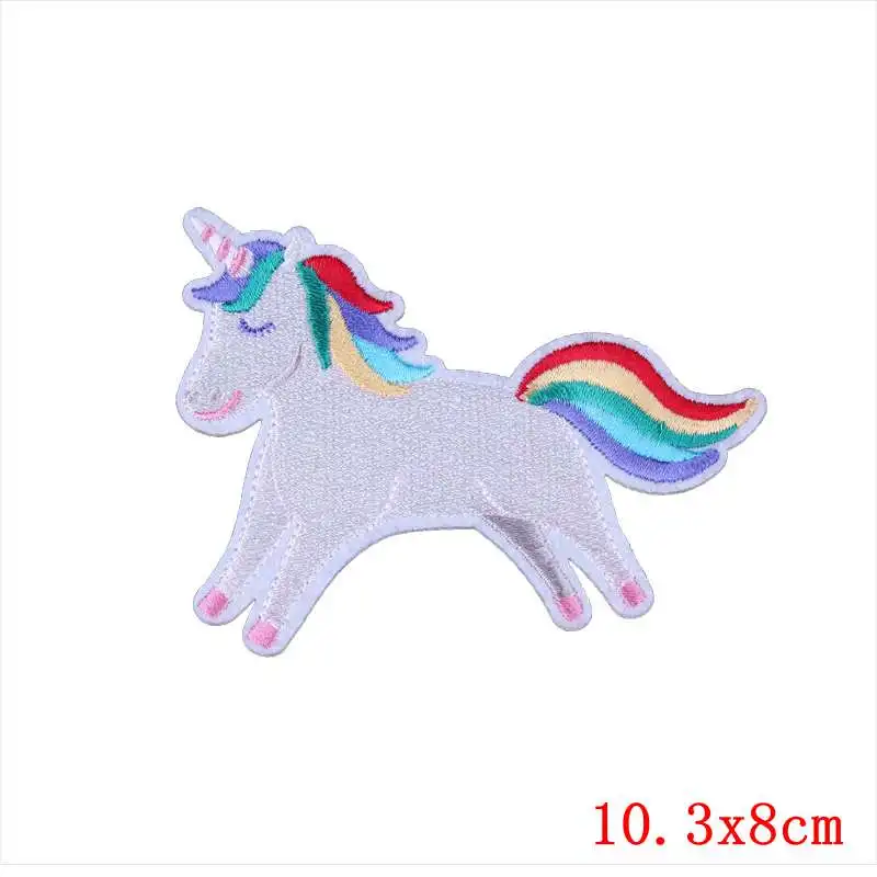 Prajna Cartoon Unicorn Planet Things Iron On Patches For Clothing Embroidery Stripe On Clothes Cute DIY Sequin Applique Badge 