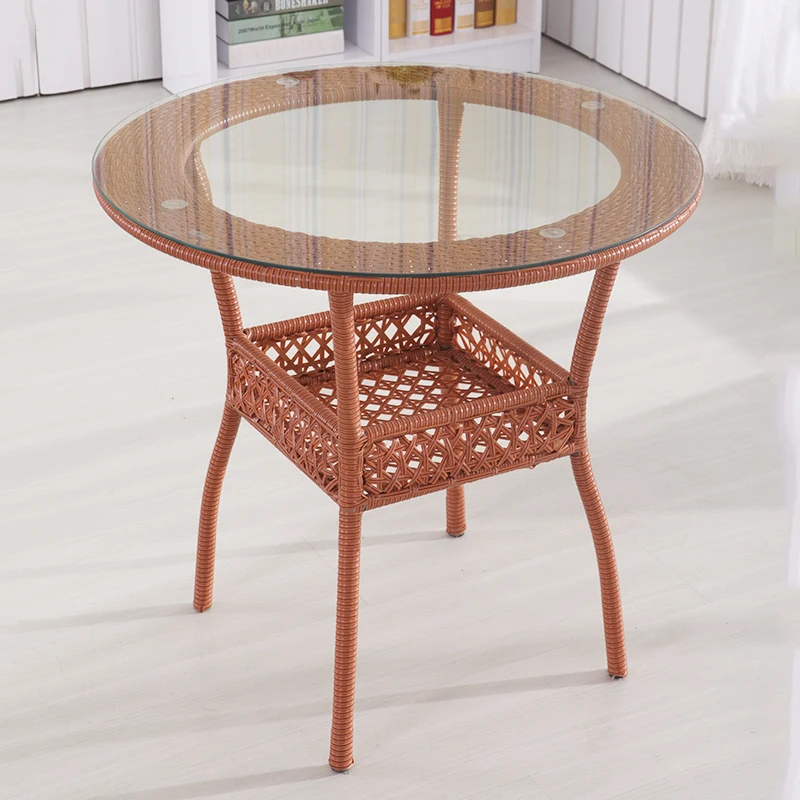 teaside Balcony small round table minimalist leisure rattan coffee