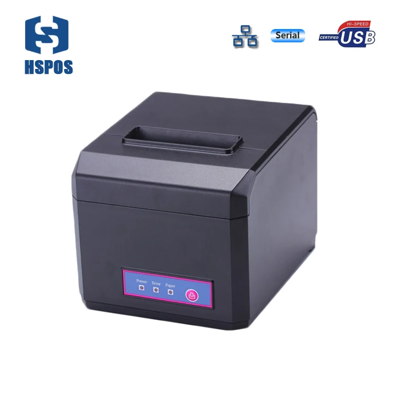 

Pos thermal 80mm receipt printer usb serial lan interfaces POS ticket printer with auto cutter 100-240V power impressora termica