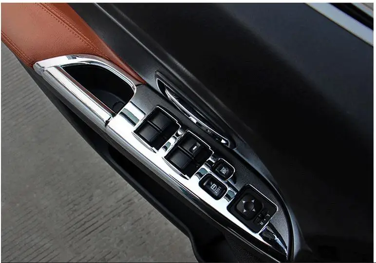 Декоративная крышка кондиционера для кондиционера, рамка из нержавеющей стали, аксессуары для автомобиля 4 шт./компл. для Mitsubishi ASX 2011 2012 2013