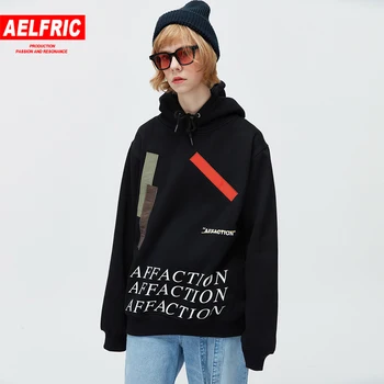 

Aelfric Letter Printed Fleece Hoodies Women Breast Winter Hip Hop Women Pullover Sweatshirts Patch Fashion Womens Hoodie UP12