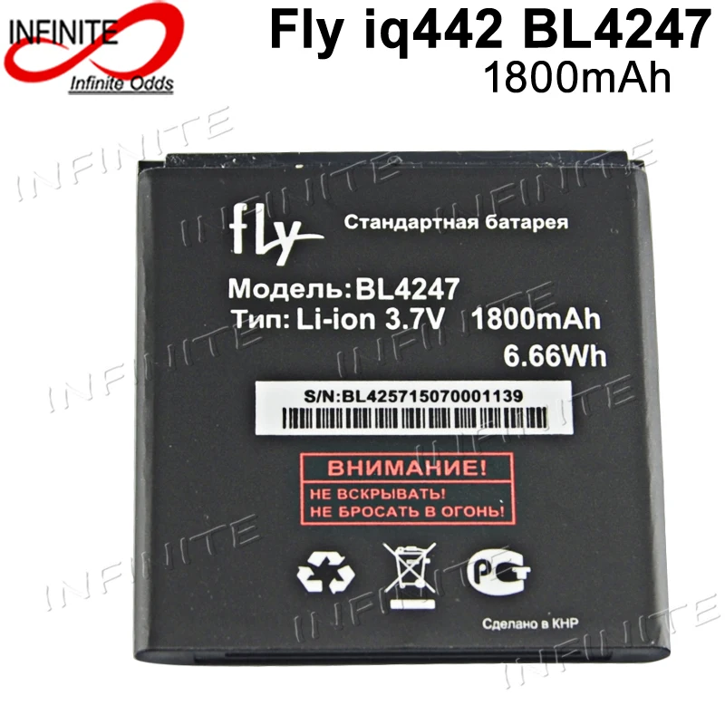 BL4247 Аккумулятор для fly iq442 Quad Miracle 1 аккумулятор 1800 мАч|battery for|battery for flybatteries batteries |