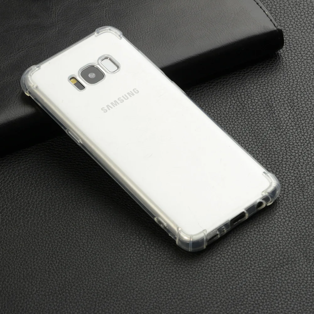 

High quality transparent reinforced Anti-falling Soft Silicone phone case For Samsung Galaxy S8+ S8 Plus coque funda etui cover