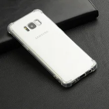 באיכות גבוהה שקוף חיזקה נופל רך סיליקון טלפון case לסמסונג גלקסי S8 + S8 בתוספת coque funda etui כיסוי(China)