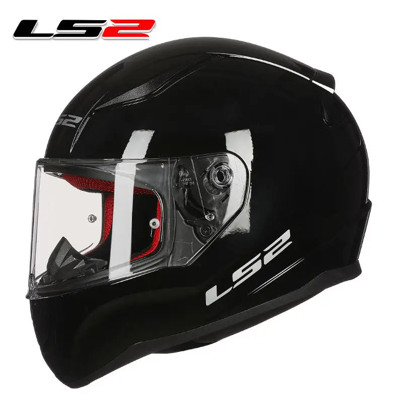 LS2 FF353 высокое качество полный уход за кожей лица moto rcycle шлем мужские и женские гоночный moto rbike Шлемы ABS усиленная оболочка быстрого moto шлемы - Цвет: glass black