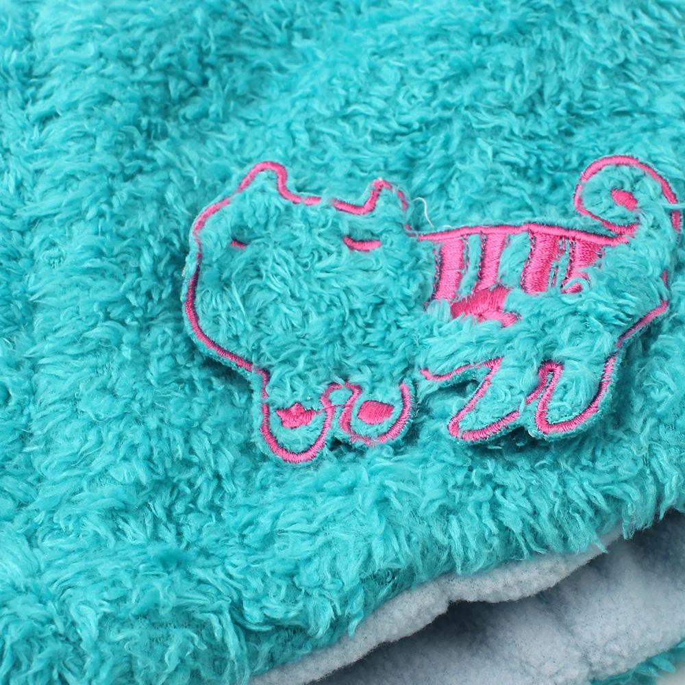 Cartoon Cat Baby Beanie Scarf Set Warm Velvet Baby Hat For Girls Lace Up Ear Protect Boys Beanie Autumn Winter Baby Boy Clothing (5)