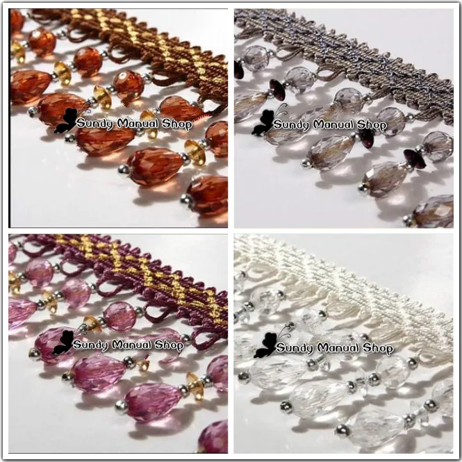 

14Yard/Lot 12Colors Curtain Sofa Lace Trim Tassel Fringe DIY Bead Drapery Sewing Decoration Wholesale