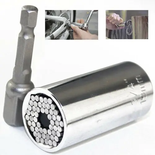  Gator Grip Universal Socket Wrench Power Drill Adapter 2 Piece Set Nut Bolt Tool
