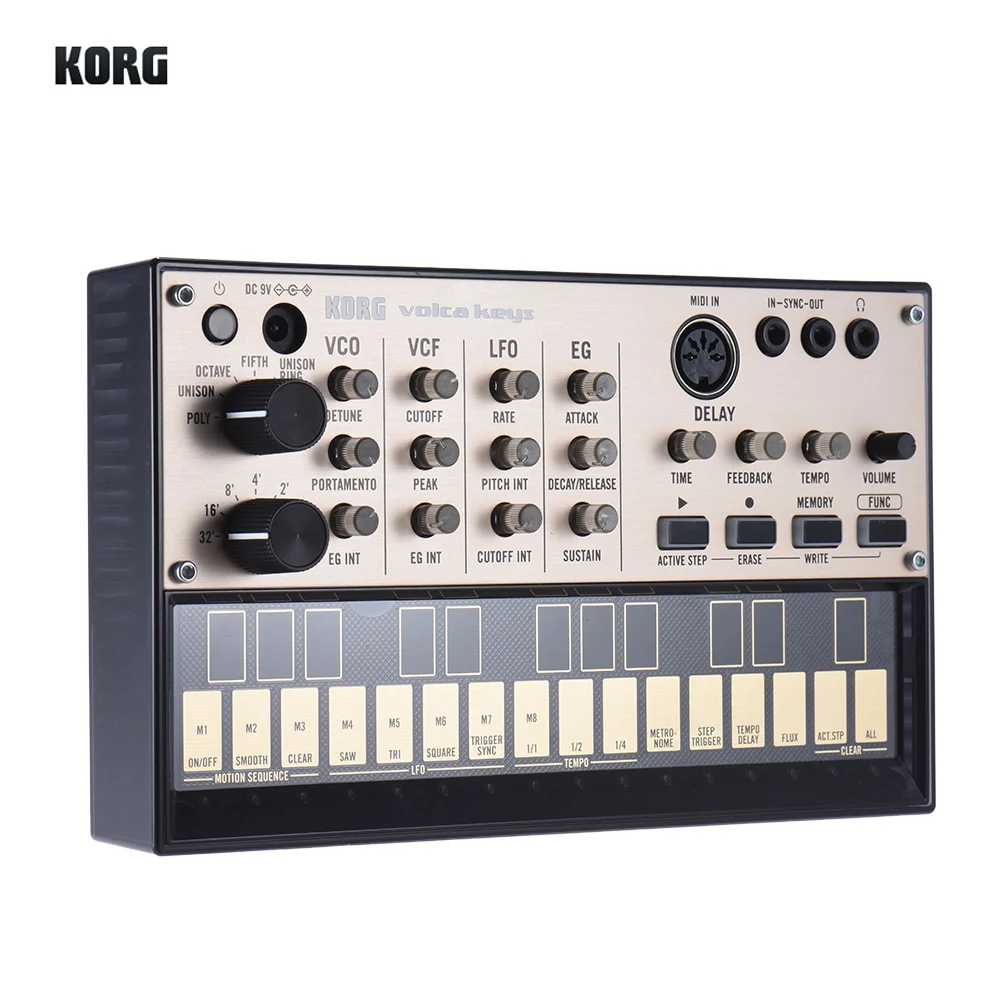 

KORG VOLCA KEYS Analog Synthesizer Synth Built-in Delay Effect Loop Sequencer with MIDI In 3.5mm Sync In/ Out Headphone Jacks