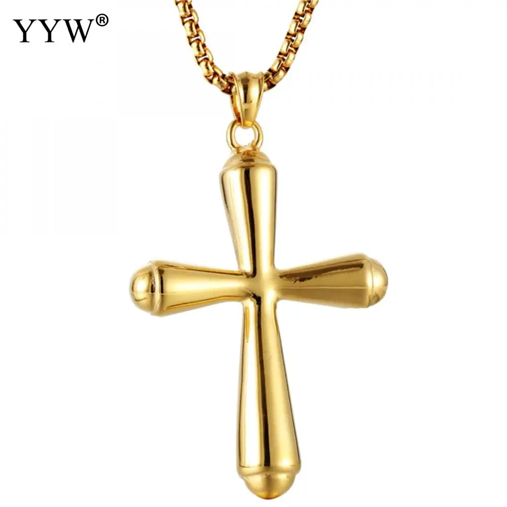 1pcs Cross Pendants for Jewelry Making Gold Original Color Pendants for