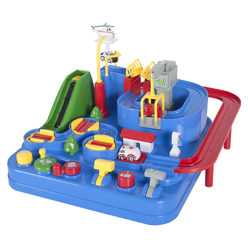 

Adventures of cars adventures tracks luxury inertia elevators gliding tracks children Rescue Large Particle Building Block Kids