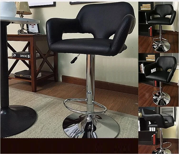 Парикмахерские зал моды стул вращения Лифт Парикмахерская стул Бесплатная доставка мебель стол стул черный сиденье