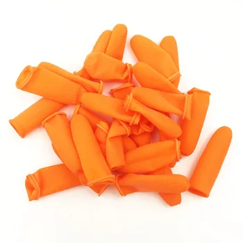 

GOXAWEE 100pcs Protective Antislip Fingertips Gloves Latex Rubber Finger Cots Antistatic Gloves Small Rubber Glove DIY Work Tool
