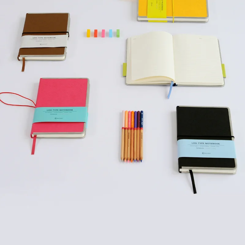 

A5 Planner Metal edging Hard Cover Thickening Notepad Office School Supplies Conference Book Notebook Stationery