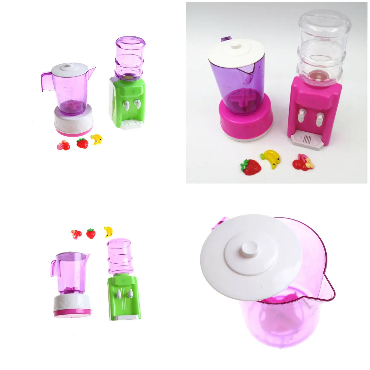 5 قطعة/المجموعة دمية البلاستيك موزع مياه صغير الحجم عصارة DIY اللعب المنزل أثاث المطبخ ألعاب اكسسوارات الدمى للأطفال الأطفال