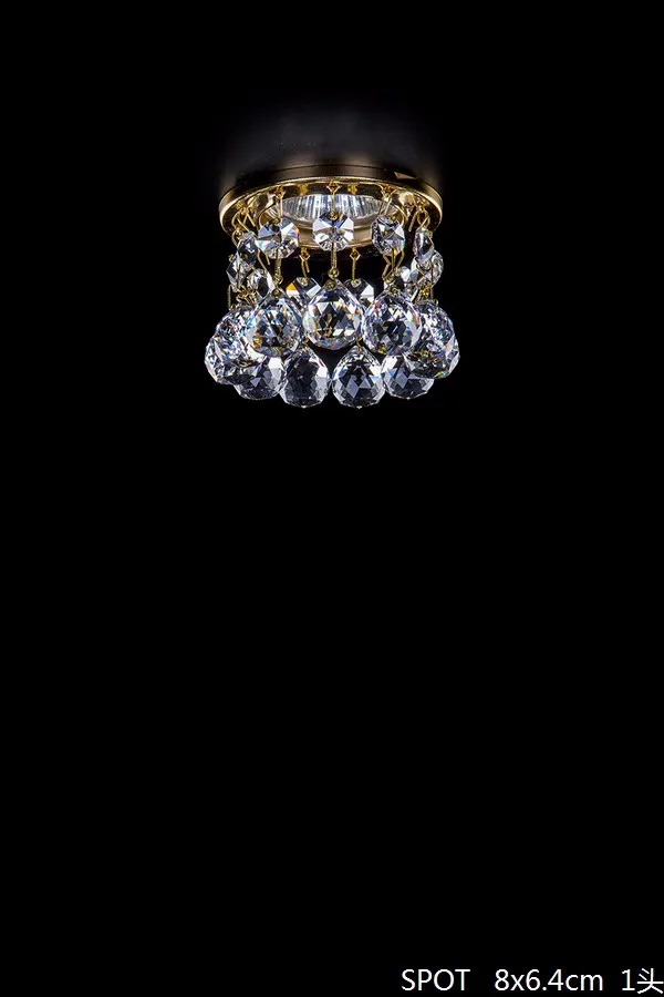 Lustres de Cristal Lâmpadas de Cristal Luz do Corredor Lustre Sala Estar Iluminação Dia8 * H7.5cm Cristal Novo Moderno Mini Led 2 Cheap Lustres