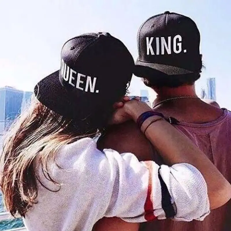 

Hot Sale Men Women Couple Baseball Cap KING QUEEN Embroidery Snapback Hat Acrylic Gifts Fashion Hip-hop Caps