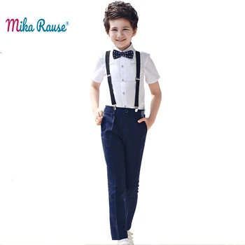 

Kids plaid pants boys Clothes sets boy clothing suit striped shirt teenage children set school costume student party uniform