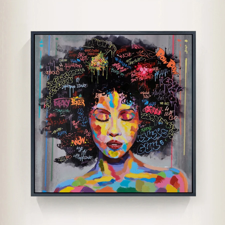 

Abstract Modern African Woman Portrait Diamond Cross Stitch Embroidery Full Square Needlework 5d Diy Diamond Painting home decor