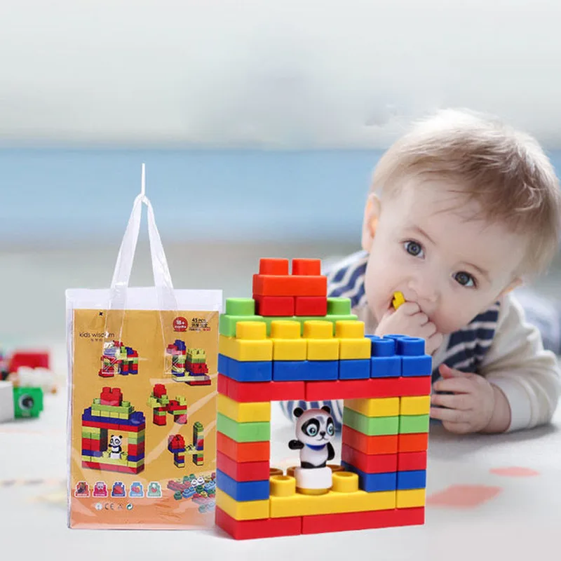 

Large Particles Can Bite Soft Blocks Children Early Education Puzzle Can Boiled Building Blocks Children's Educational Toys