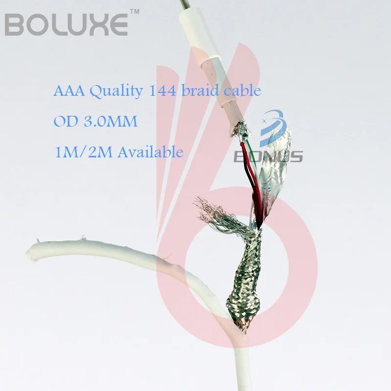 

10pcs AAA Quality 1M 2M OD 3.0MM 144 braid USB Data Sync Charger cable for iPhone 7 7plus 6 6s 5 5s