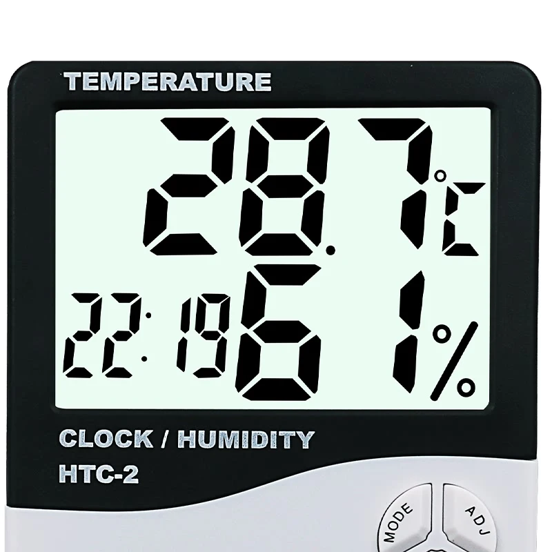 ЖК-цифровой HTC-2 термометр гигрометр метеостанция Температура Влажность тестер часы будильник Крытый Открытый зонд