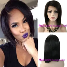 8A Glueless Full Lace Human Hair Bob Wigs For Black Women Brazilian Virgin Hair Straight Short Bob Lace Front Bob Cut Wigs