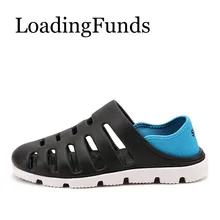 LoadingFunds/Коллекция года; летние мужские пляжные сандалии; Мужская обувь; уличные открытые шлепанцы; спортивные сандалии без застежки