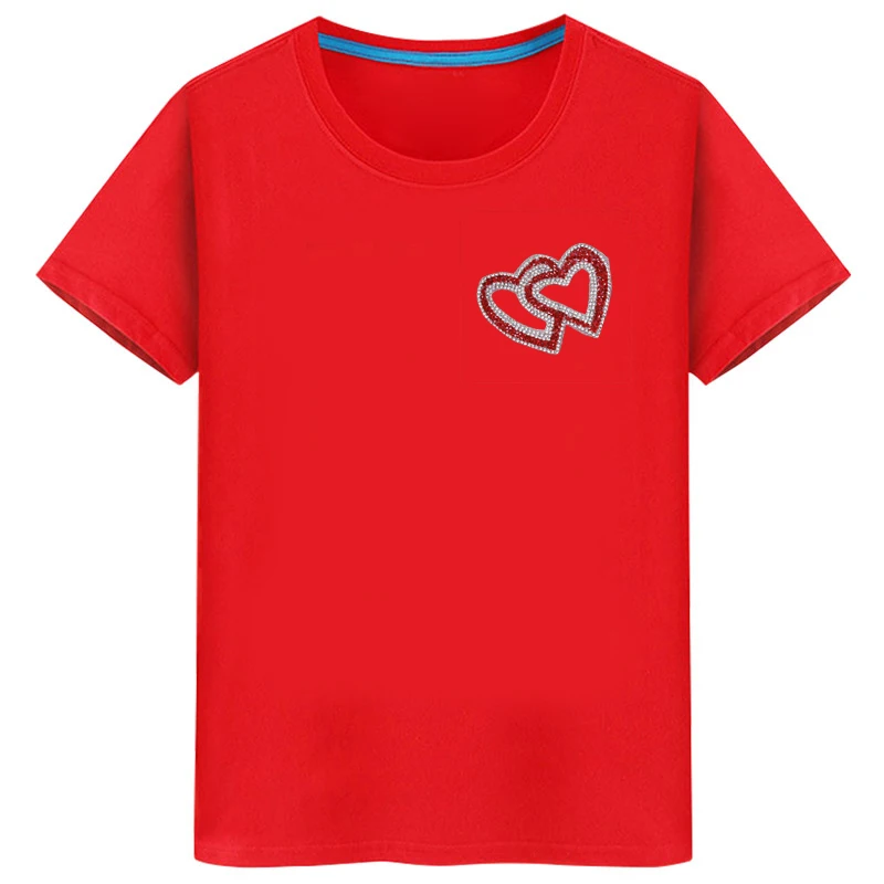 DIY Rhinestone Love Bow Patches Appliques For Clothes Heat Transfers Iron-on Hat Embroidery Decoration Stickers1 (2)